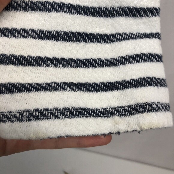 Gap Womens Size XL Blue and White Striped Draped Open Front Cardigan - Picture 6 of 6